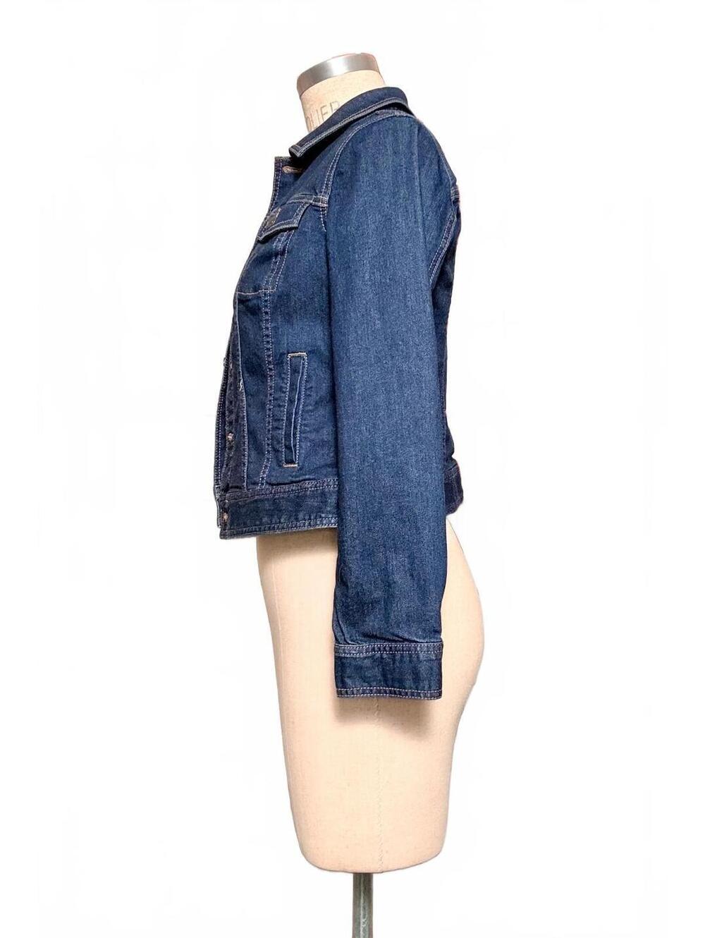 Talbots Petites Small Petite Dark Wash Denim Jean Jacket SP - Picture 3 of 7